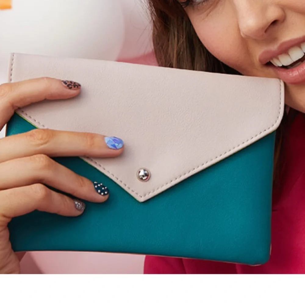 Ipsy Teal Glam Cosmetic Bag